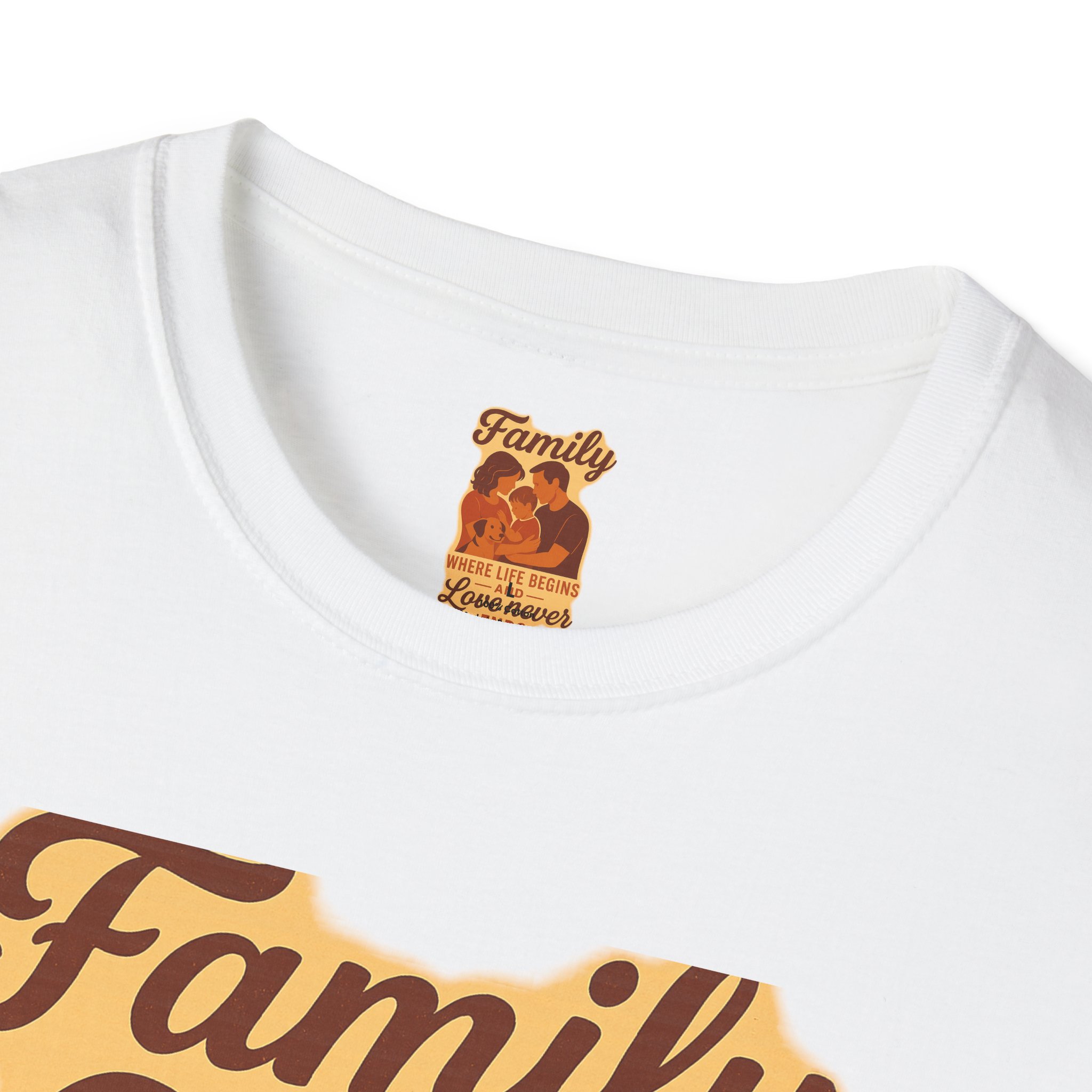 Family Illustration T-Shirt | "Where Life Begins and Love Never Ends" - Image 3