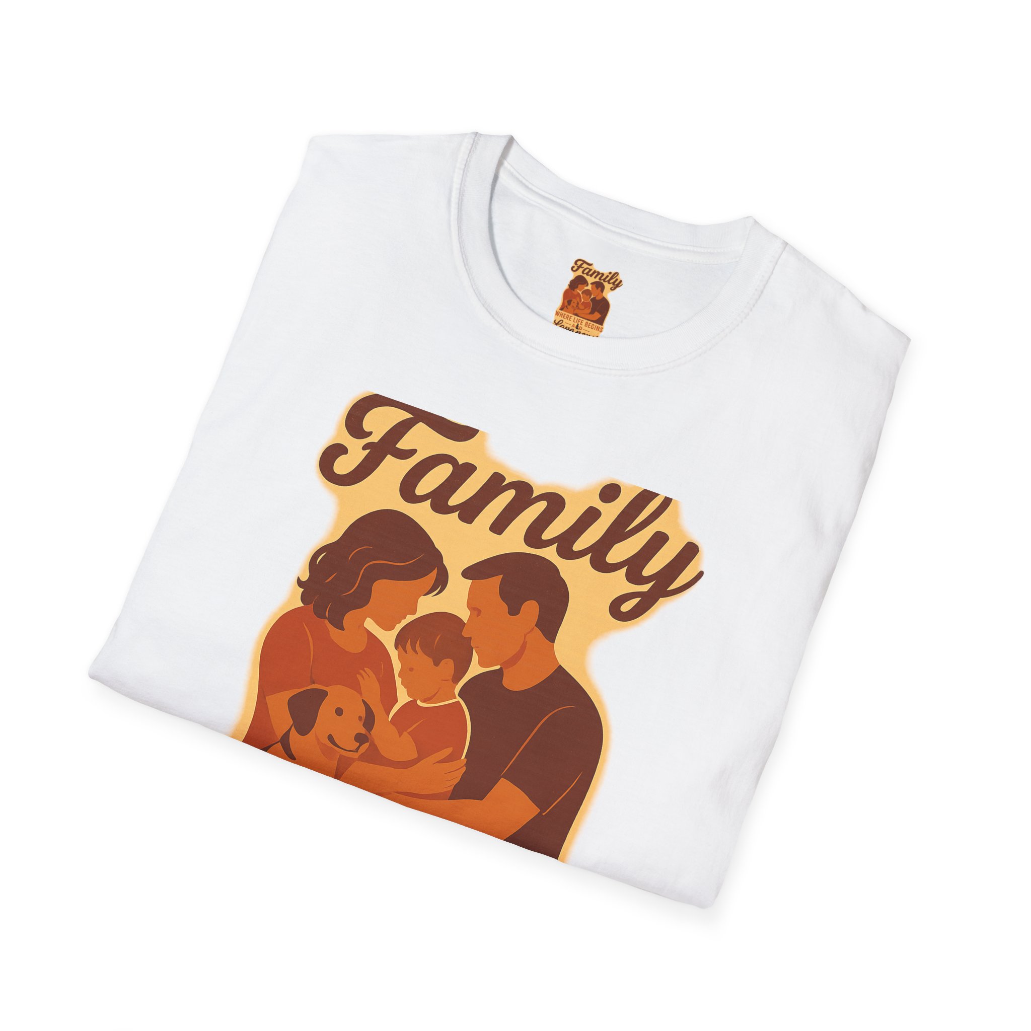 Family Illustration T-Shirt | "Where Life Begins and Love Never Ends" - Image 4