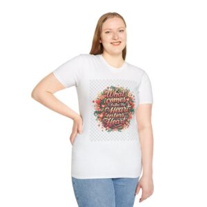 What Comes From the Heart Enters Heart Floral T-Shirt