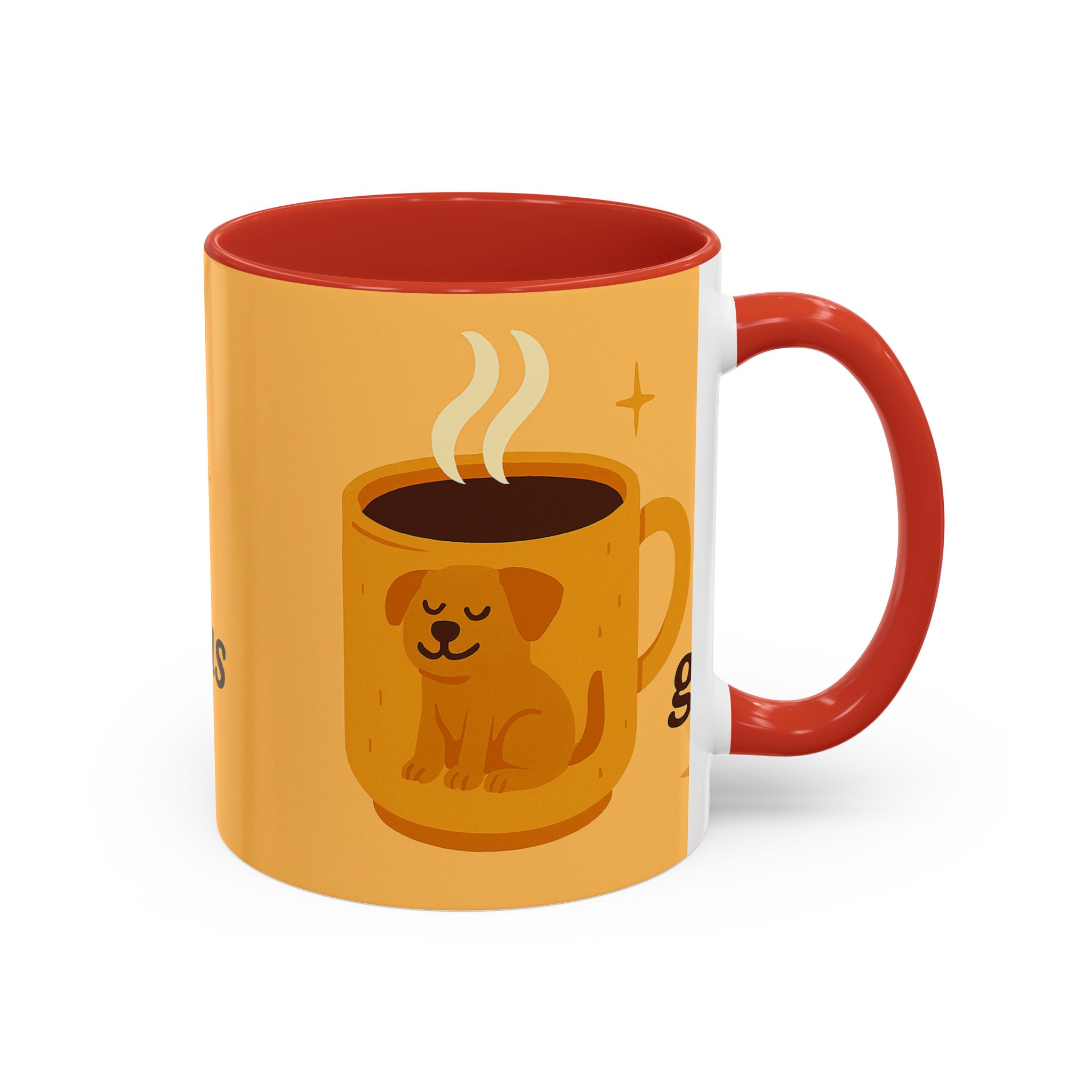 Coffee Mug — "A Cup of Hello, Gorgeous Day" Cute Dog Accent Mug - Image 14