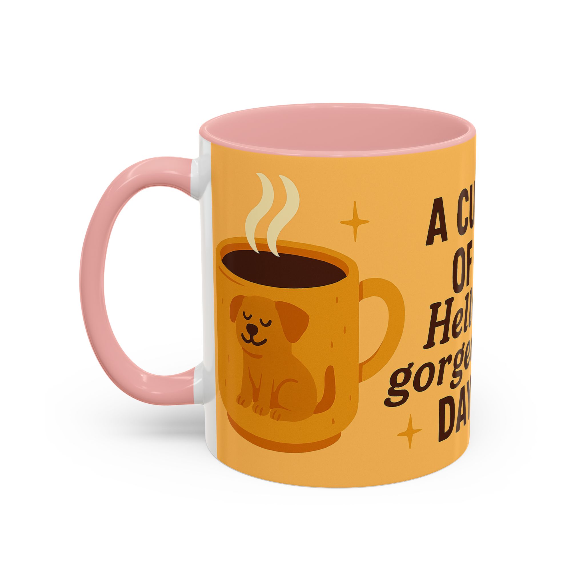 Coffee Mug — "A Cup of Hello, Gorgeous Day" Cute Dog Accent Mug - Image 11