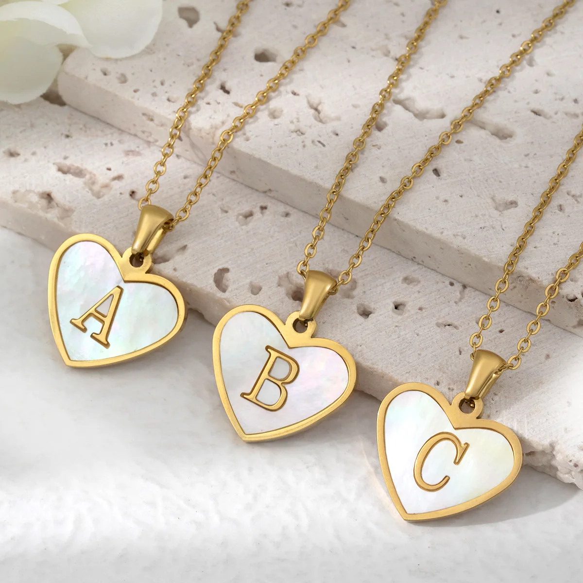 Women Girls Gold Plated A-Z 26 Letter Pendant Choker Jewelry Birthday Gifts